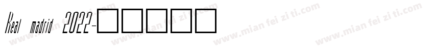 Real madrid 2022字体转换